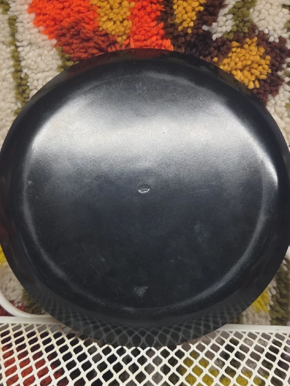 Retro 1960's Flower Power Orange Floral  Serving Plate Tray